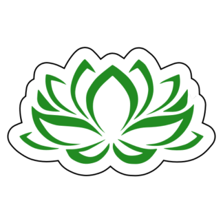 Lotus Flower Sticker (Green)